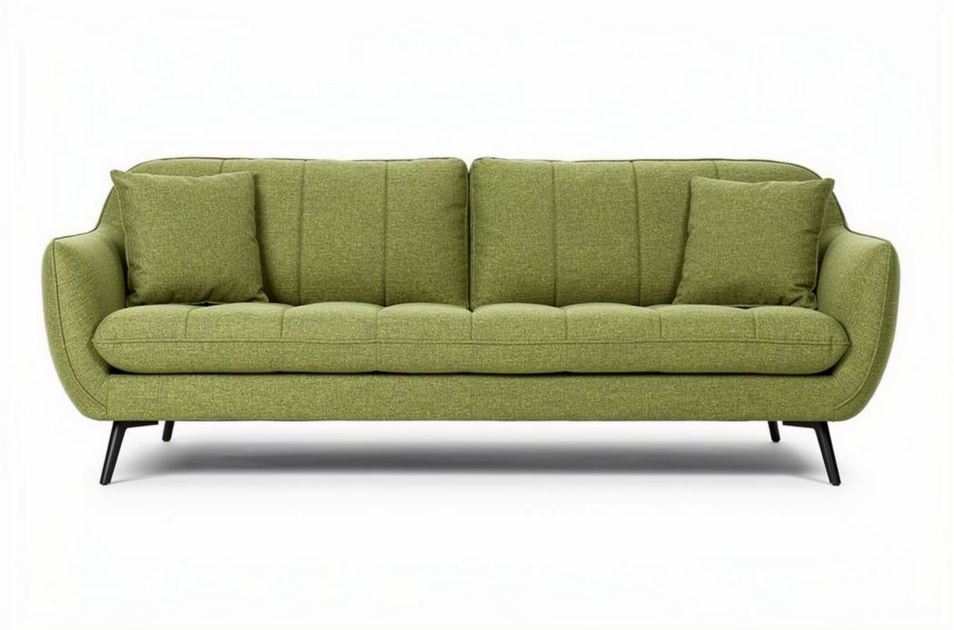 Sofa trzyosobowa z tkaniny w kolorze zielonym 180 x 80 x 75 cm